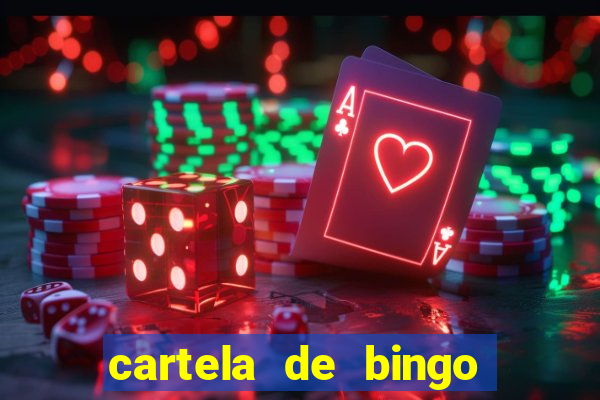 cartela de bingo pra imprimir