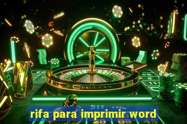 rifa para imprimir word