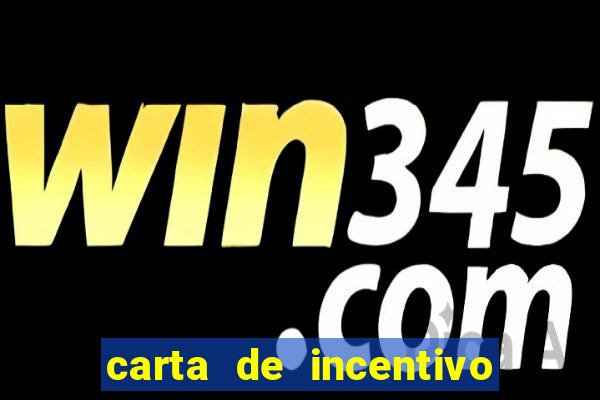 carta de incentivo para alunos